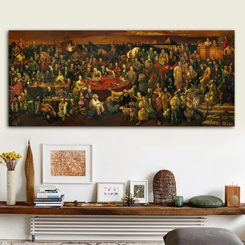 

RELIABLI ART Famous Artwork Canvas Painting Discussing Divine Comedy With Dante Wall Art Pictures Print Posters For Living Room