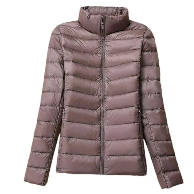Женская легкая куртка Uniqlo на утином пуху, зимняя верхняя одежда, пальто-пуховик, новая мода - Цвет: C