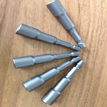 

Free shipping of 5PCS/set H11mm*65mm 40Crv made hexagonal socket,Magnetic sleeves electric sockets 65mm lenght 1/4" hex shank