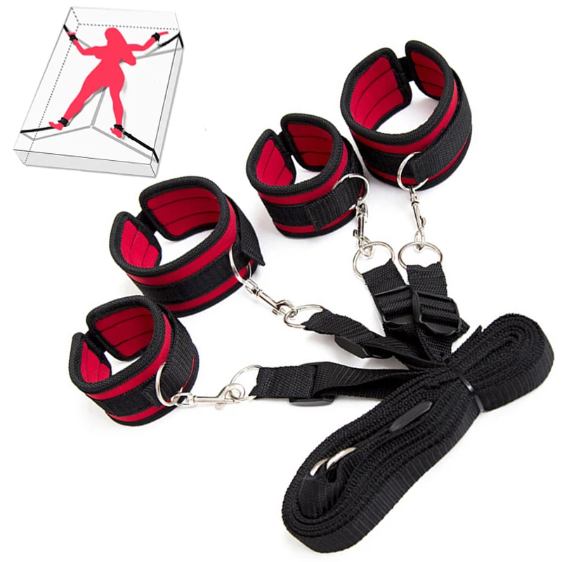 

Tied Bed Restraint BDSM Bondage Gear Sex Posture Handcuffs Ankle Cuffs Adult Products Sex Toys for Couples Sex Games Hand Cuffs