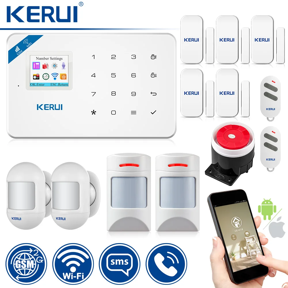 Оригинальная система охранной сигнализации KERUI WI8 домашняя для домашних животных