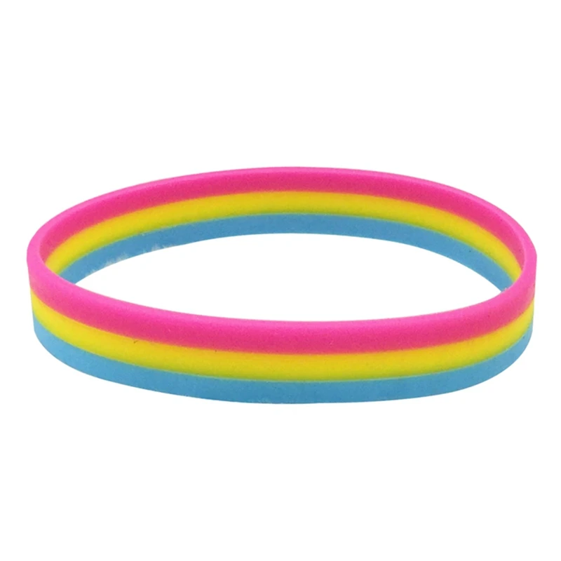 Gay Pride Bisexual Silicone Rubber Bracelets Sports Wrist Band Bangle bangle bracelet
