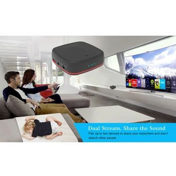 

ABS Stereo Speaker Fiber Optic Receiver Transmitter 3.5mm Jack HD Mini Home Sound System Bluetooth Audio Adapter APTX Portable