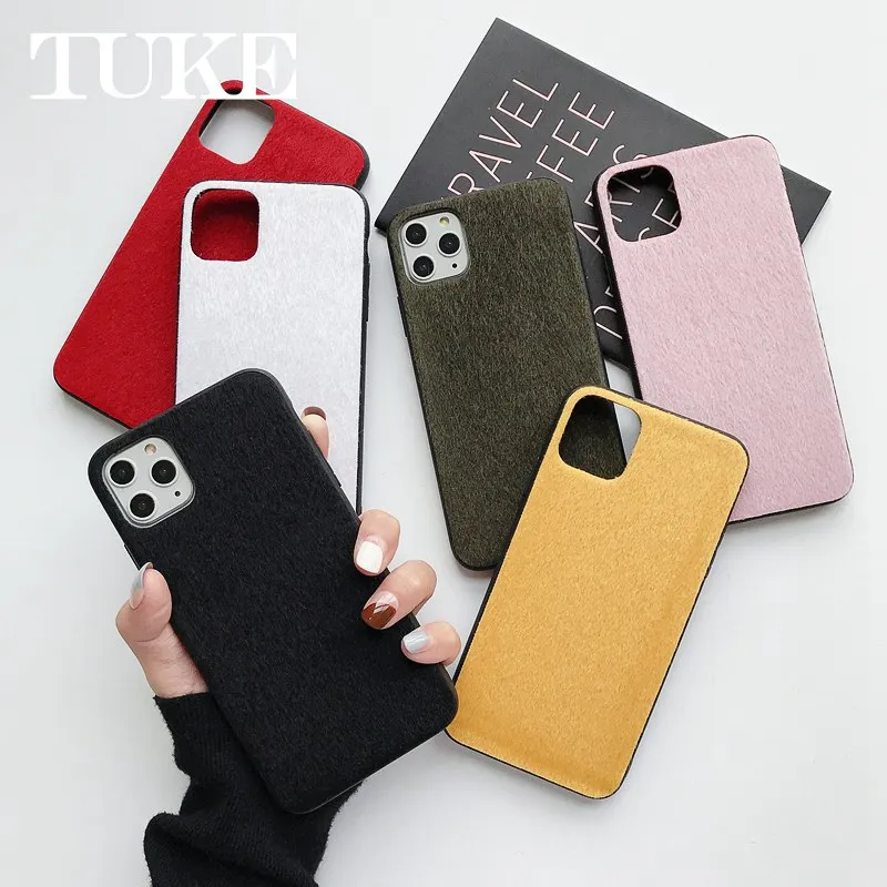 Luxury Plush Warm Fur Solid color Phone Cases For Samsung A8 Plus 2018 New Cover Gaaxy A730 Back | Мобильные телефоны и