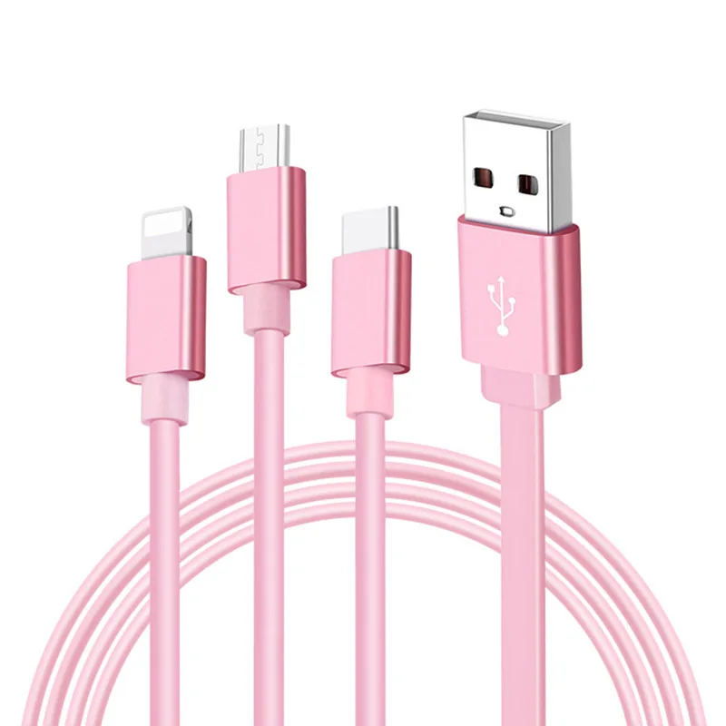 Мультизарядный кабель Шнур 3 в 1 type C Micro USB выдвижной для мобильного телефона VDX99