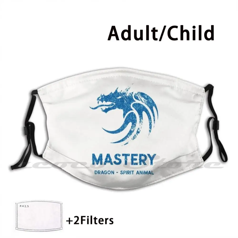 

Mastery Blue Dragon Spirit Animal Mask Adult Child Washable Pm2.5 Filter Logo Creativity The Blue Dragon Spirit Animal Mastery