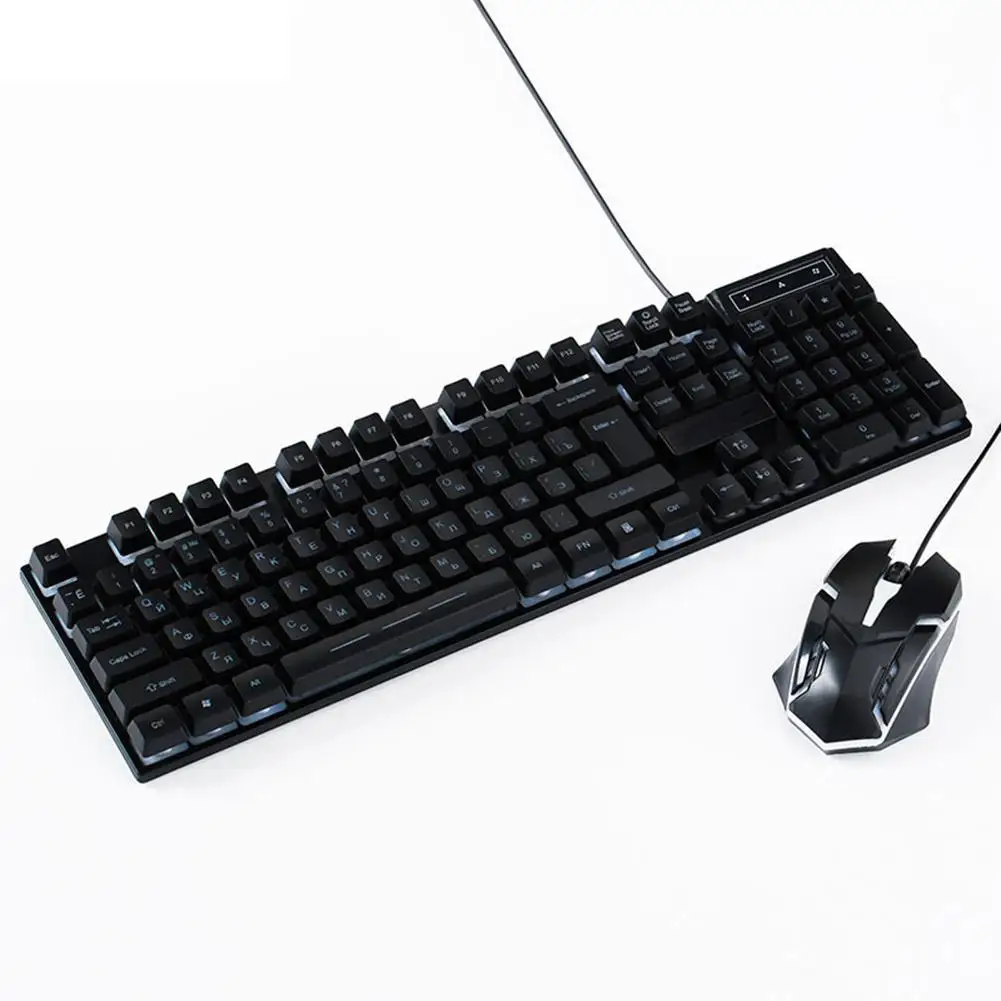 

USB Wired Backlight Gaming Mechanical Keyboard Mouse Set Computer Accessory Wired Keyboard and Mouse
