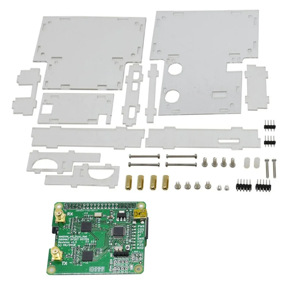 USB дуплексная MMDVM точка доступа поддержка P25 DMR ycf NXDN Pi zero+ 2 шт антенна+ 3," ЖК-экран+ чехол+ 8G карта TFT