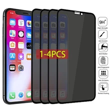 1-4 pces privacidade vidro temperado protetor de tela para iphone 12 11 pro 6 6s 7 8 mais anti-spy vidro no iphone xs max x xr