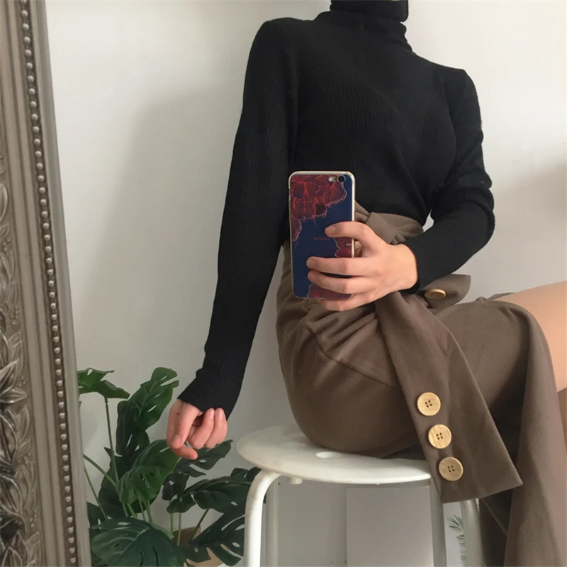 Mozuleva/элегантная женская юбка миди на шнуровке; сезон осень-зима; Женская юбка с высокой талией и разрезом; уличная Офисная Женская юбка-карандаш