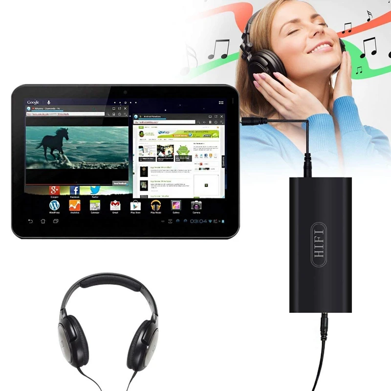 HiFi Headphone Amplifier Portable Stereo Headphone AMP Rechargeable o Amplifier 3 5mm
