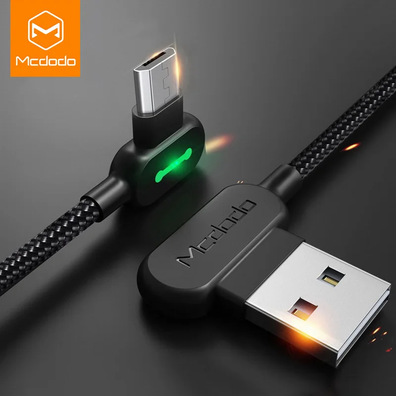 MCDODO 3 м светодиодный кабель Micro USB зарядное устройство Microusb Быстрая зарядка для samsung S7 Xiaomi Redmi Andriod шнур для зарядки и передачи данных