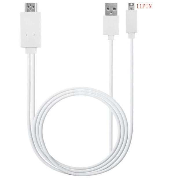 USB To HDMI-compatible 1080P HD TV Cable Adapter for Android Phones 11PIN Plug and Play Adapter for TV Home Theater System