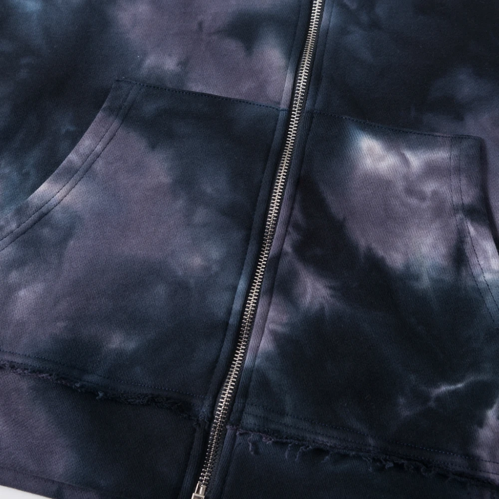 Весенняя толстовка с капюшоном без рукавов с принтом «Tie-Dye», тонкая хлопковая уличная одежда из махровой ткани