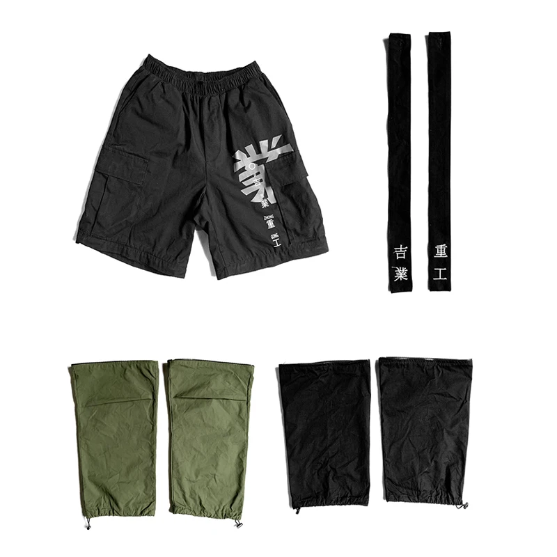 Размер США, мужские джоггеры, уличная одежда, брюки-карго, Мужские штаны в стиле хип-хоп, отстегивающиеся ноги, лоскутные брюки, мужские черные DG411
