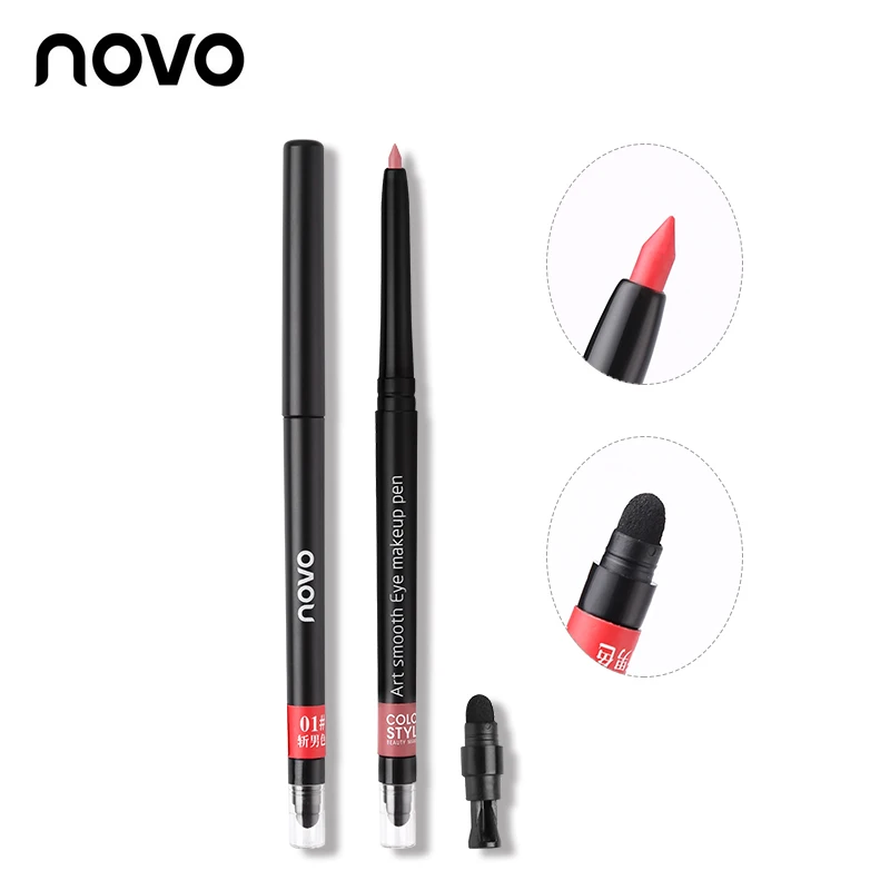Макияж NOVO Pen мерцающие тени для век блестящие пигмент Водостойкий карандаш с