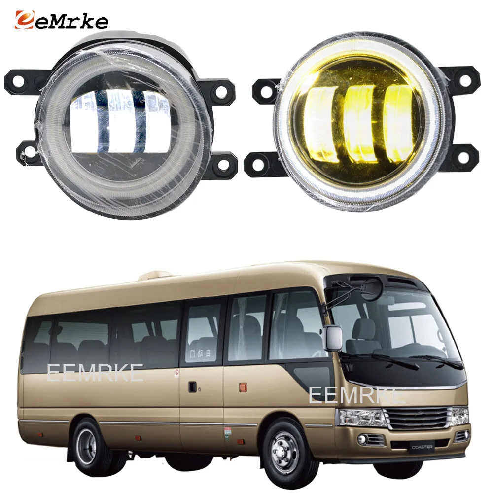 2 шт. светодиодные противотуманные фары ангельские глазки для Toyota Coaster 2007-2010 2011 2012