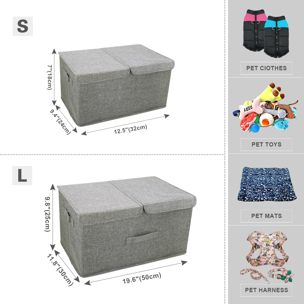 Custom Pet Toy Storage Box Print Name Foldable Gift Storage