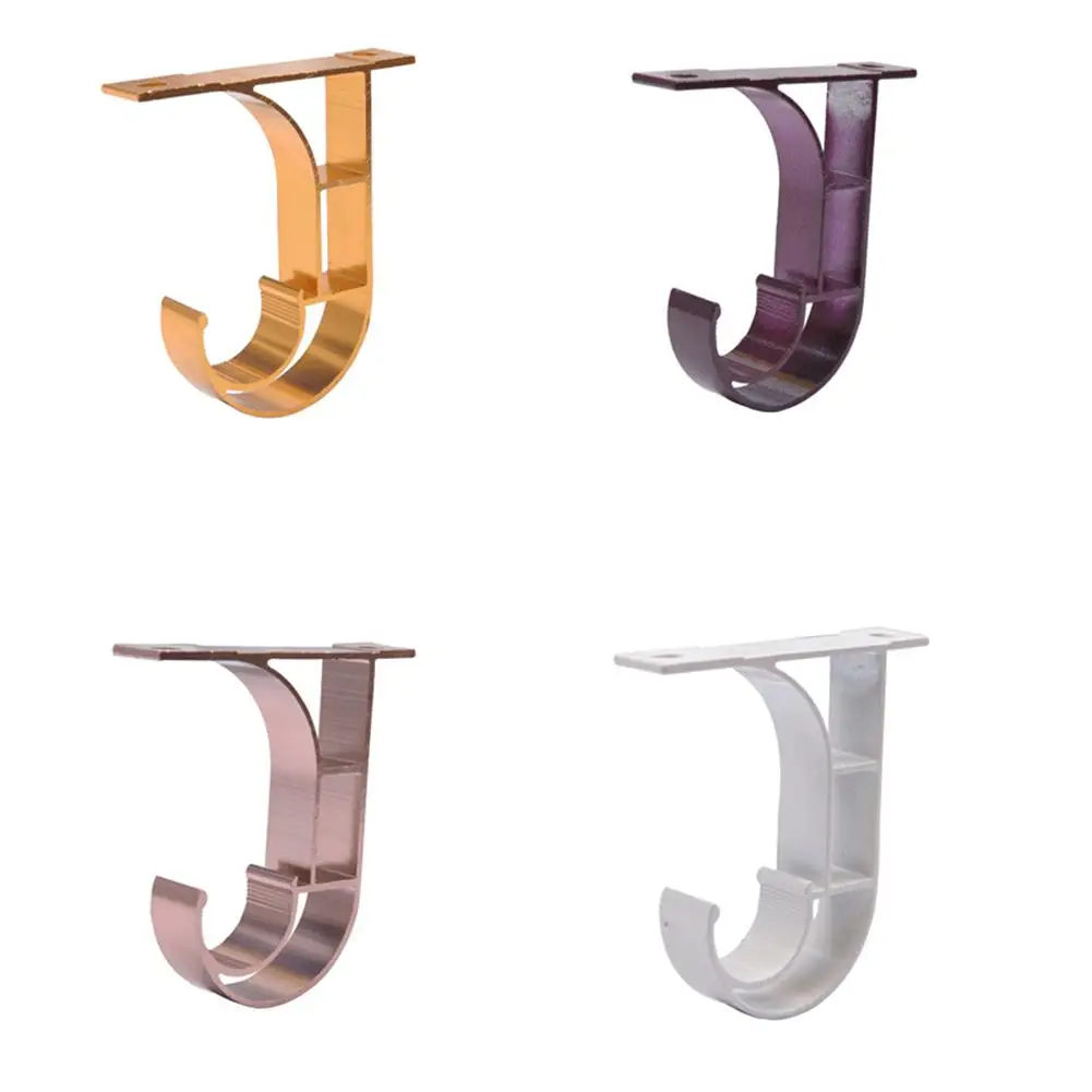 

6Pcs Ceiling Curtain Rod Installation Hook Hanger Storage Rack Support Bracket