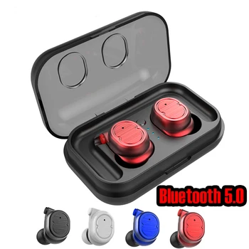 

Bluetooth 5.0 True Wireless Earphone Headset waterproof CVC6.0 Noise Cancelling 500mAh Charging Box Power Bank for phone PC