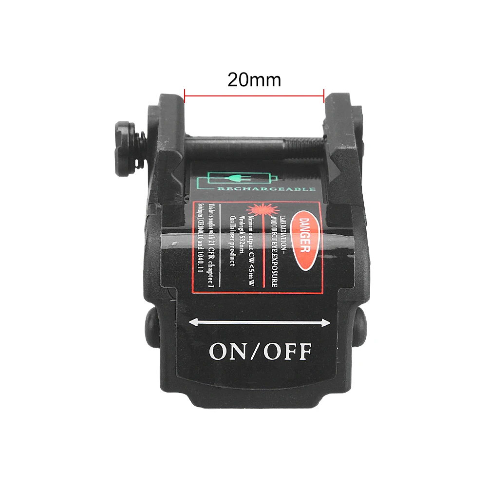 Tactical Pistol Mini Green/Blue Hunting Laser Sight Aiming Pointer Under-Hanging Laser Sight Adjustable L/R U/D Fit 20mm Rail