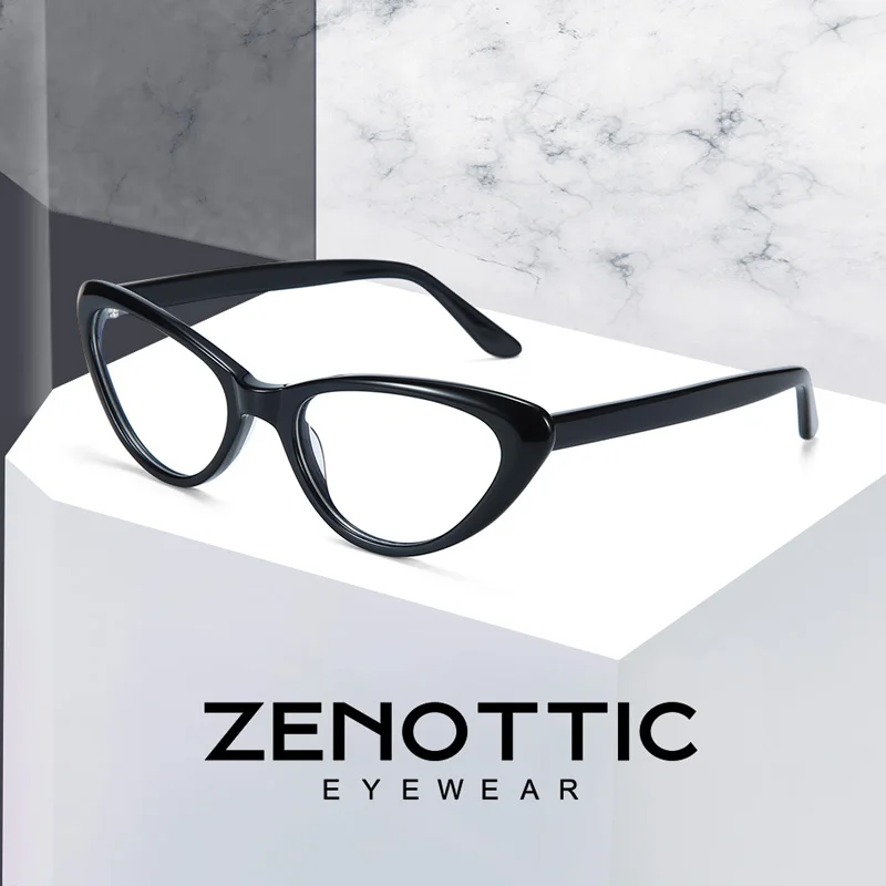 ZENOTTIC ретро очки по рецепту Женская оправа для очков ацетат винтажный анти синий