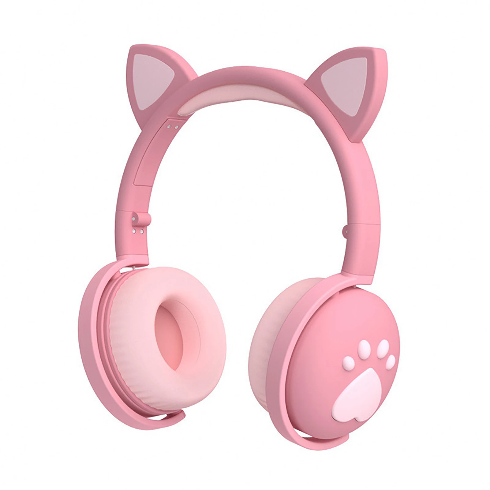 Best Gift Bluetooth 5 0 Headphones LED Cat Ear Foldable Headset HiFi Stereo bass With Mic 3 5mm plug For Girls Kids Headphone