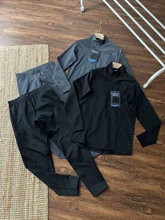 12814 ARC autumn and winter new men's plus velvet suit fashion casual warm suit men's sports plus velvet suit