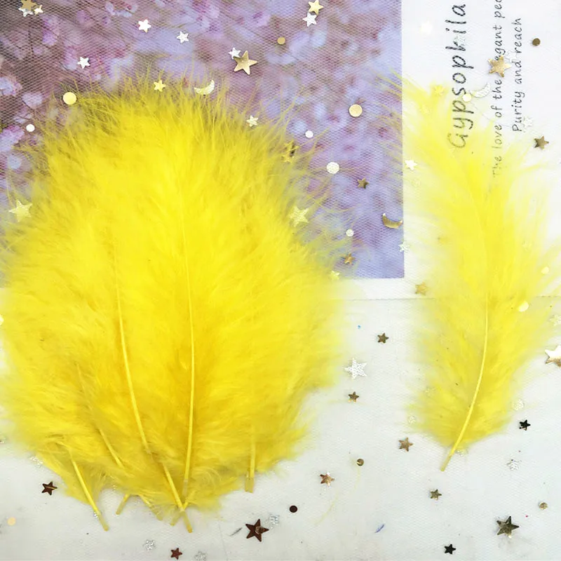 Натуральные перья индейки 4-6 Inches10-15cm разноцветные Куриные перья марабу DIY ремесло свадебные украшения 50 шт