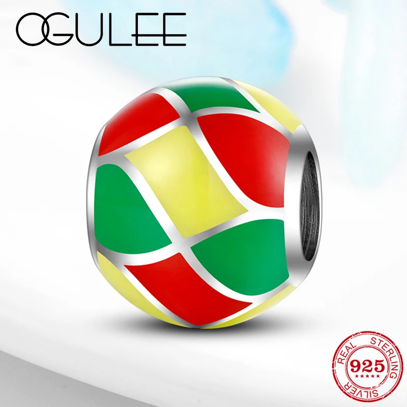 

New 925 Sterling Silver Mesh wavy stripes DIY Beads womens accessories fit Original Pandora Charms Bracelet Jewelry making