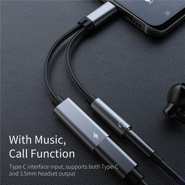 USB Type C To 3.5mm Aux Audio Charging Cable Adapter Splitter Headphone Jack  U