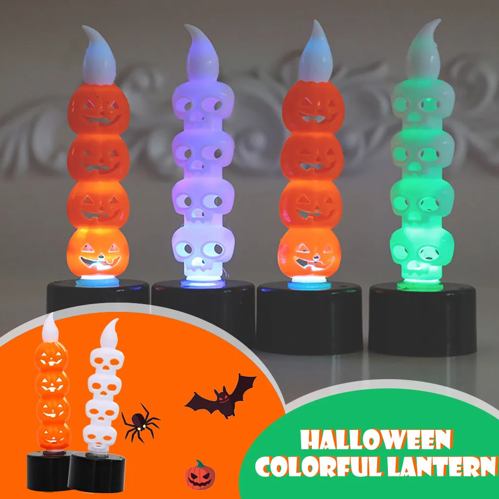 Halloween candle lamp skull pumpkin Candle Light Decoration Party Lamps Night Lights Lamp Home Decor Electronic | Освещение