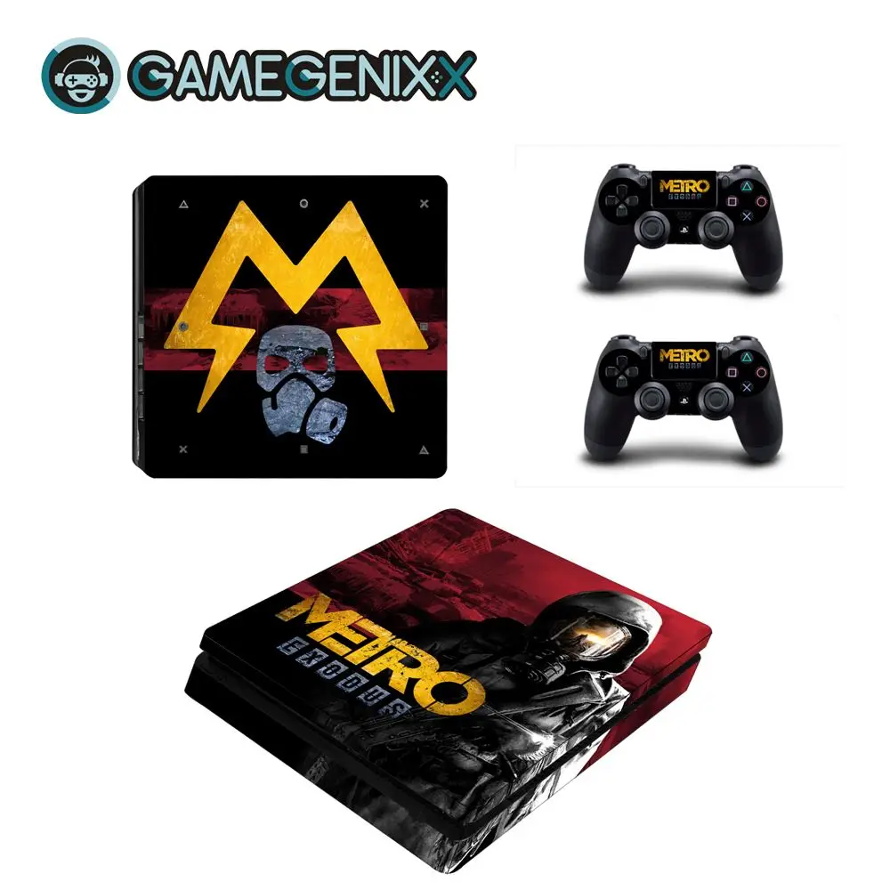 Наклейка на кожу GAMEGENIXX защитный винил наклейка для PS4 Slim консоли и 2 контроллера-Metro