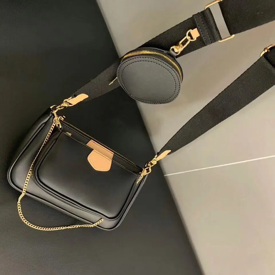 

Top Quality Runway DesignerShoulder Bag Three-piece Combination Package Wide Shoulder Strap Crossbody Bags