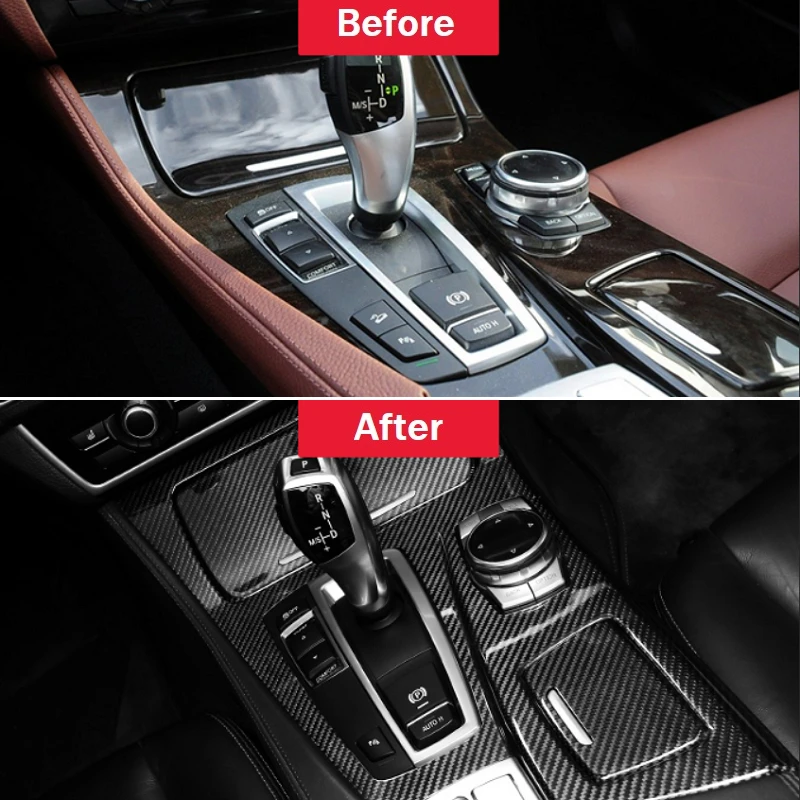 2-Free shipping Interior Door Button Panels Dashboard Dash Kits Carbon Fiber for BMW 5 series F10 2011-2017 carbon interior trims 9pcset