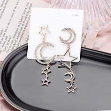 Hello Miss Асимметричные Длинные серьги с бахромой, модные серьги-гвоздики, новые женские серьги, ювелирные изделия