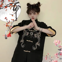Dragon Haori, новинка, модная одежда, японская куртка, винтажная одежда в азиатском стиле, уличная одежда с вышитым воротником, топ, кимоно, платье