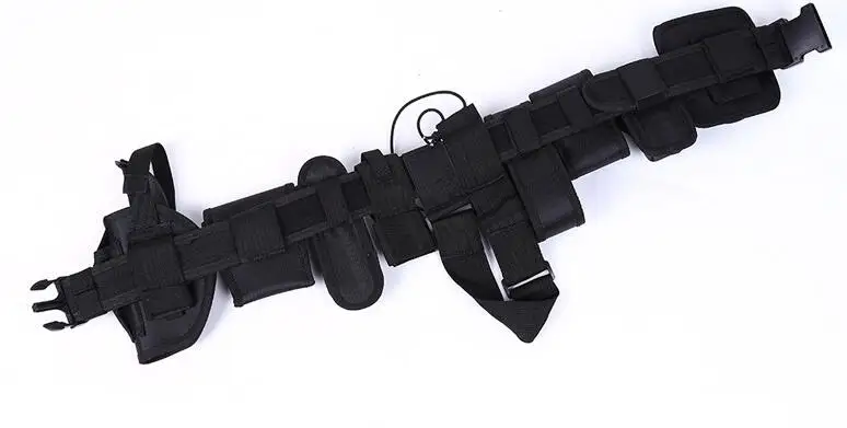 Multifunctional Police Heavy Duty Belt Outdoor Training Security Military Tactical Belts With 10 Holster Magazine Pouch Set