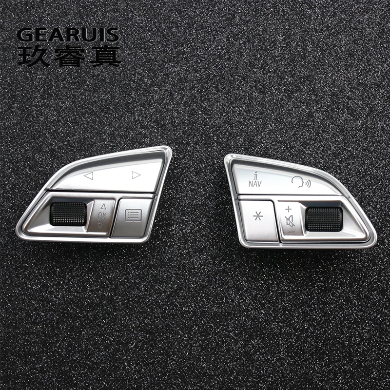 Car styling Atuo steering wheel switch buttons Trim decoration Frame Covers  stickers for Audi A3 8V S3 Interior Accessories