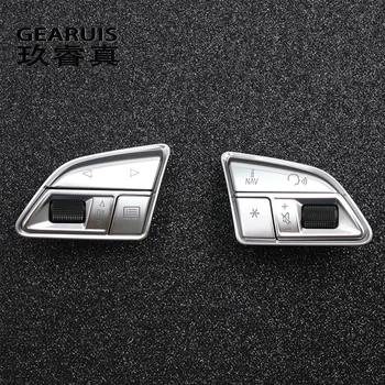 車のスタイリングatuoステアリングホイールスイッチボタントリム装飾カバーステッカーアウディA3 8v S3 インテリアアクセサリー