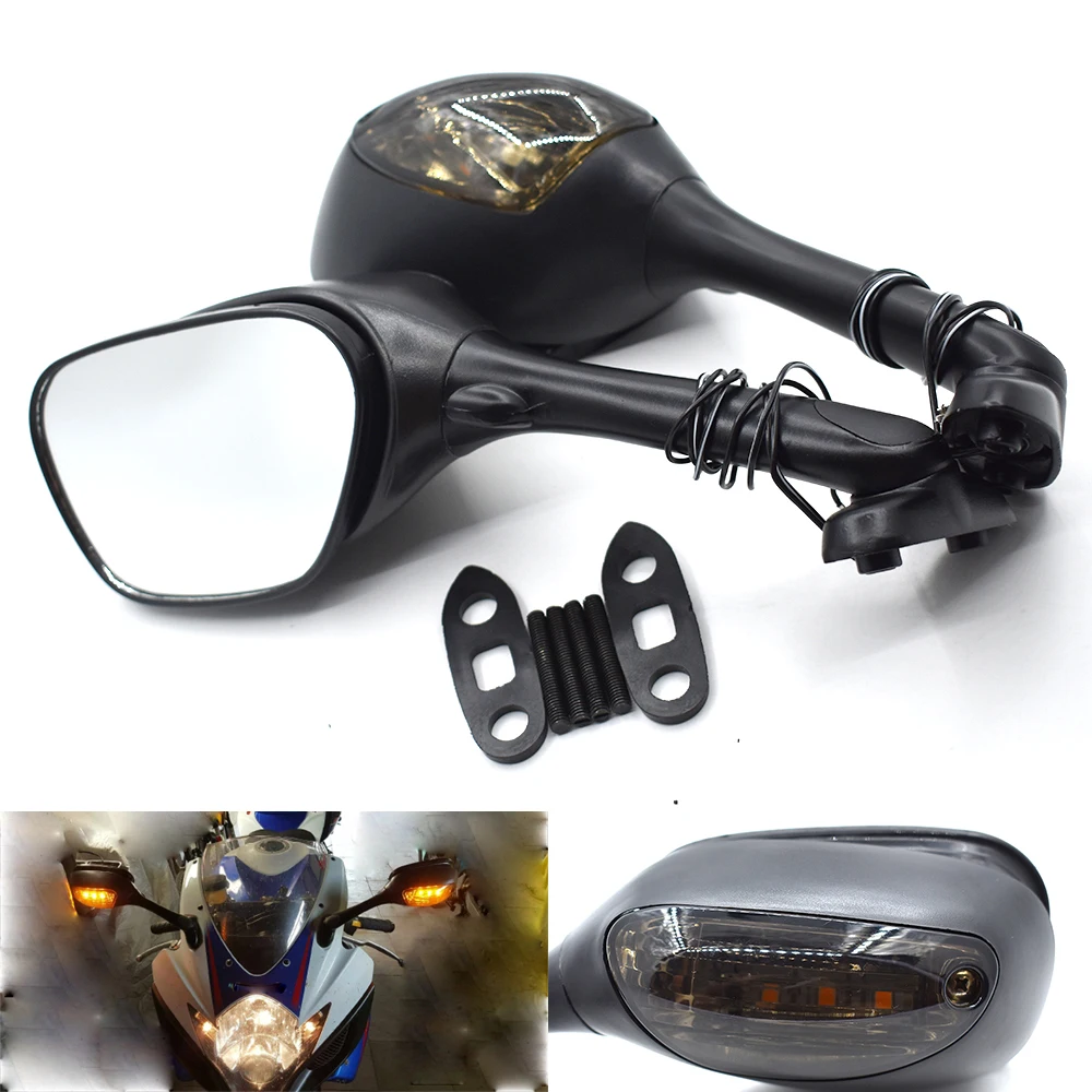 

Motorcycle Rearview Side Mirror LED Turn Signal Light For Suzuki GSXR600 GSXR 750 GSX-R 1000 SV650 SV1000 Smoke lens K6 K7 K8