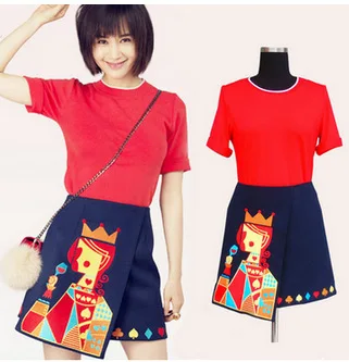 

2016 Summer Wear Star Celebrity Style Set Star Celebrity Style Playing Cards Pattern Printed Suit 5-17