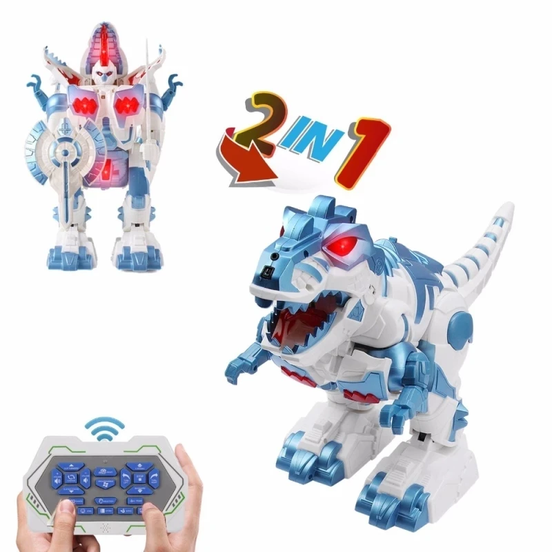 2.4G Radio Remote Control Dinosaurio Toys One-Button Deformation Programming Story Function English Version H37cm 2