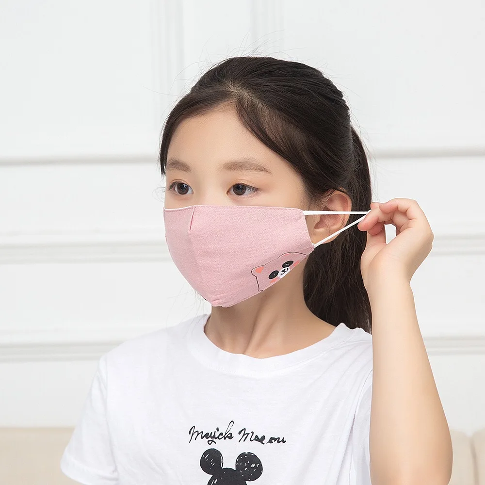 Детская маска мультфильмы стрейч с принтом в виде сердца для лица из чистого