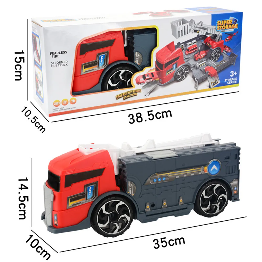 Goedkoop Speelgoed Vrachtwagen Mini Legering Diecast Model Auto Speelgoed Voertuigen Carrier Truck Techniek Auto Vervorming Parkeerplaats Speelgoed Voor Kinderen Jongens