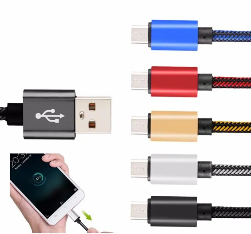 50 шт. AAAA Micro USB кабель провод для быстрого заряда для Android мобильного телефона синхронизации данных зарядный кабель для Samsung, htc, Xiaomi Sony LG htc