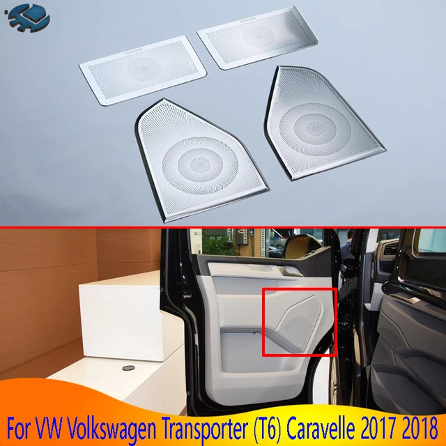 Für VW Volkswagen Transporter (T6) caravelle 2017-2022 Edelstahl  Lautsprecher Abdeckung Innenausstattung Seite Tür Stereo Lünette -  AliExpress