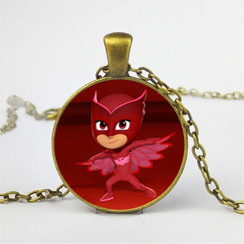 PJ Masks Costume Necklace Anime Cartoon Accessories Pendant Catboy Owlette Gekko Toys Pj Mask Juguete Time Gem Sweater Chain S63