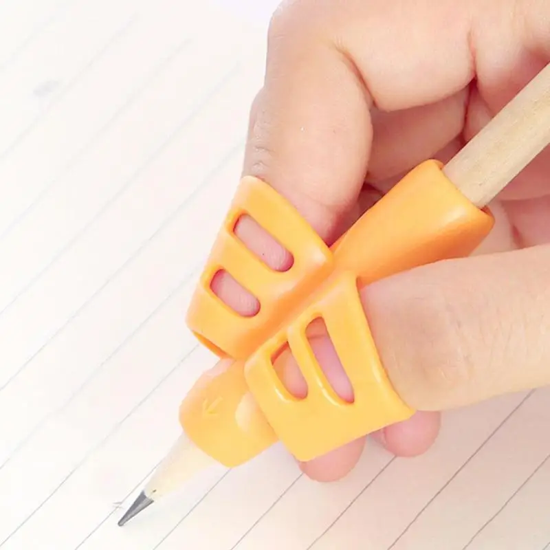 

3Pcs Children Writing Pencil Pan Holder Kids Learning Practise Silicone Pen Aid Grip Posture Correction Device for Students