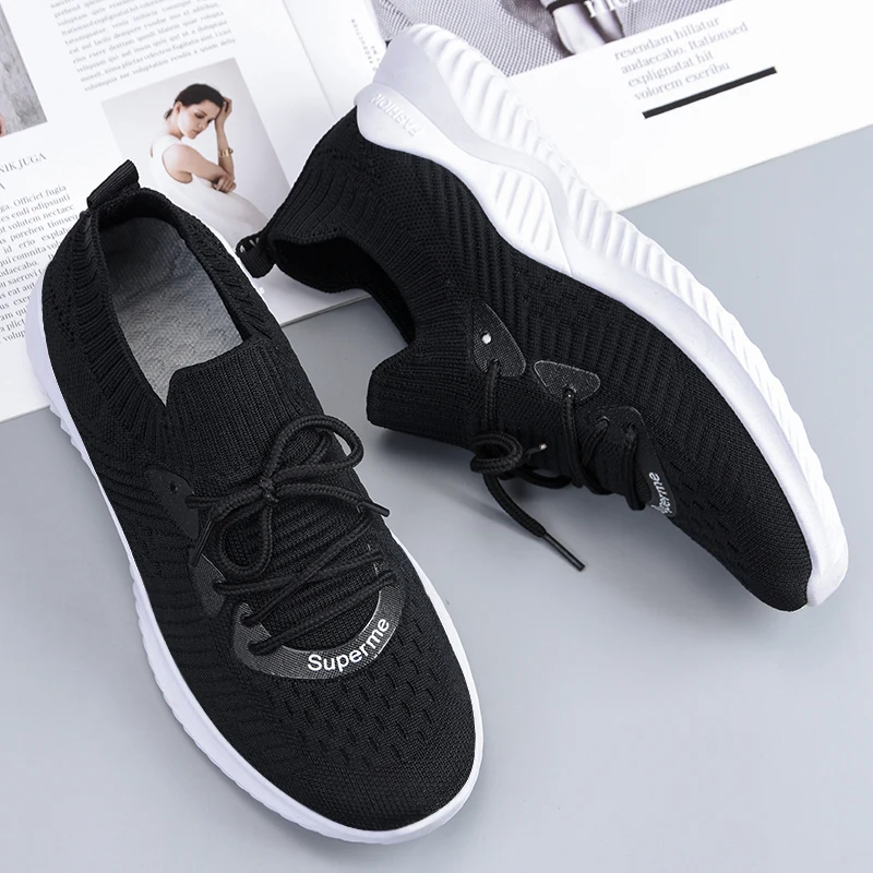 996 Fashion Sok Schoenen 2020 Fancy Vrouwen Sneakers Comfortabele Zachte  Fly Weven Dames Doek Zapatillas De Deporte|Platte damesschoenen| -  AliExpress